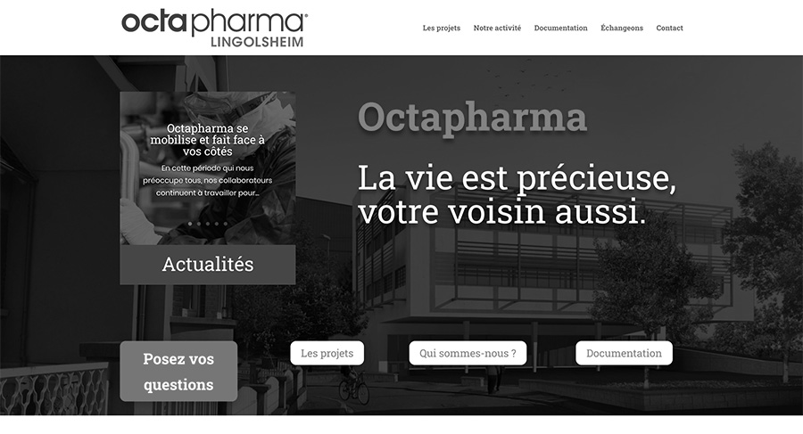 1R2com Création Site Web pour Octapharma